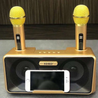 [HCM][ GIẢM GIÁ 1 NGÀY ] Mua loa kẹo kéo karaoke di động giá rẻ - Loa Karaoke Bluetooth mini Loa karaoke gia đình Loa karaoke mini công suất lớn - Mua Ngay Loa SD-301 tặng kèm 2 micro không dây Hay Độc Lạ âm thanh to chuẩn hát cực ấm thumbnail