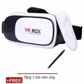Kính thực tế ảo VR Box phiên bản 2 (Trắng) + Tặng 1 tay cầm chơi game bluetooth và 1 bút cảm ứng