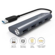 Wavlink USB 3.0 thành 4 cổng USB Thân Nhôm Đa Năng cho MÁY TÍNH, Laptop ultrabook, Máy Tính Xách Tay-quốc tế thumbnail