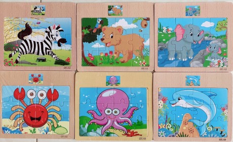 Tranh ghép giáo dục Tranh puzzle gỗ ghép 12 mảnh kèm hình có chọn mẫu dành cho trẻ từ 2-5 tuổi 5