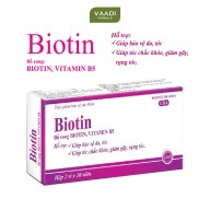 ( QUÀ TẶNG KHÔNG BÁN ) Viên uống bổ sung Biotin, Vitamin B5 giúp tóc chắc khỏe, giảm gãy rụng tóc, bảo vệ da tóc - Hộp 20 viên thumbnail