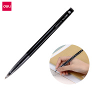 Deli Ballpoint Pen Press Type Black Red Blue Ink Writing Pens Tempering Tungsten Ball Durable 400M Writing Length Diary Handbook Drawing Pen Home Office School Stationery Pen Gadgets thumbnail