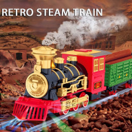 Bộ xe lửa mới, Bộ đồ chơi xe lửa hơi cổ điển có thể sạc lại, Xe lửa điều khiển từ xa bằng điện khói, Đồ chơi mô hình ô tô điều khiển từ xa thumbnail