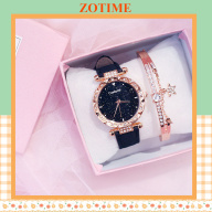Đồng hồ nữ đeo tay đẹp Candycat dây da nhung đính cườm ZO20 thumbnail