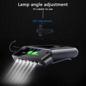 Đèn Pin Cảm Biến Đèn Pha Dickco Đèn Pha USB Chống Nước Tích Hợp Pin, Mũ Đèn 6 Kẹp Đèn IP6 Có Thể Điều Chỉnh Có Thể Sạc Lại Dẫn