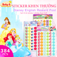 Set 384 sticker khen thưởng tiếng Anh cho bé set 8 tờ với nhiều họa tiết hoạt hình sinh động kèm slogan khích lệ khiến những giờ học thêm thú vị Baby-S SST011 thumbnail