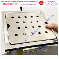 [HCM]Phễu thoát sàn 20x20cm KAG-TS109-D60 Inox 304, thoát nước chống hôi nhà tắm mặt SUS304 dập khuôn D60 thoát nhanh chặn tóc tốt thumbnail