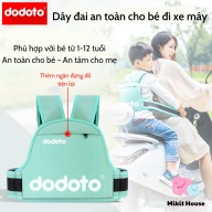 Đai đi xe máy Dodoto cho bé từ 1 - 12 tuổi đai địu ngồi xe máy đeo vai thắt lưng đai ngực đai địu chống ngã cho bé [Mikit-House] thumbnail