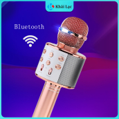 Mic WS858 bluetooth kết nối không dây, míc hát âm vang-ấm míc di dộng hát mọi lúc mọi nơi kết nối dễ dàng, míc hát karaoke gia đình