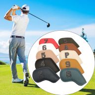 SALOMONER 10 Cái bộ Vỏ Bảo Vệ Gậy Đánh Golf 4-9,P,S,A,X Thiết Bị Tập Đánh Golf Phụ Kiện Gậy Đánh Golf Vỏ Bọc Đầu Gậy Đánh Golf Thêu Vỏ Bọc Đầu Gậy Đánh Golf Vỏ Bọc Đầu Gậy Sắt Đánh Golf thumbnail