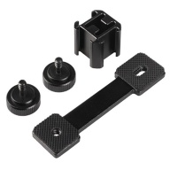 Triple Hot Shoe Mount Adapter Extension Bracket Holder Microphone Stand Adapter for Zhiyun Smooth 4 DJI OSMO Mobile 2 thumbnail