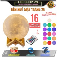[16 Màu RGB + Remote] Đèn Ngủ mặt trăng 3D Cảm Ứng Đổi 16 Màu RGB, Version 2020 Có Điều Khiển Từ Xa, Tặng Kèm Đèn Led Mini, Mang Giấc Ngủ Bình Yên Cho Bạn Và Người Thân - Đèn Ngủ 3D, Đèn Ngủ - Lee shop VN thumbnail