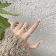 FINE TOO Adjustable Elegant Pearl Ring Set Jewelry Women Fashion Accessories thumbnail
