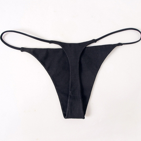 Bikini nữ mỏng có dây bằng cotton gợi cảm đồ lót cạp trễ quần lót lọt khe dây g 7