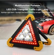 Đèn pin Cob hình tam giác tay cầm di động cảnh báo giao thông khẩn cấp khi sửa chữa xe - INTL thumbnail