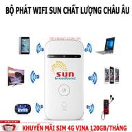 Bộ phát wifi- cục phát wifi cầm tay SUN bán chạy nhất- tặng sim 4G Viettel có 2GB ngày miễn phí thumbnail