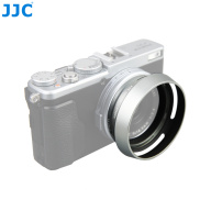 Che nắng che nắng cho ống kính JJC LH-X100 với vòng điều hợp bộ lọc 49mm cho máy ảnh kỹ thuật số Fuji Fujifilm X100V X100F X100T X100S X100 Chất liệu kim loại, màu bạc đen thumbnail