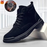 Giày Cao Cổ Nam, Boots Nam Mẫu Mới Hot Trend Vải Nhung Phong Cách Hàn Quốc VN16 [Tặng Kèm Đồng Hồ Nam Thời Trang] thumbnail