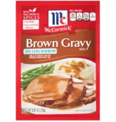 [HCM]BỘT SỐT CHẤM THỊT NƯỚNG RAU CỦ XÀO ÍT MUỐI McCormick 30% Less Sodium Brown Gravy Mix 24g (0.87 oz)