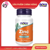 [HCM]Thực phẩm bổ sung Kẽm (Zinc Gluconate) 50 mg Hỗ trợ Chức năng Enzyme Hỗ trợ Miễn dịch Now Foods 100 Viên