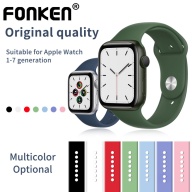 FONKEN Dây Đeo Silicon Cho Apple Watch Dây Đeo Silicon Apple Iwatch1 2 3 4 5 6 7 SE Dây Đeo Thay Thế Đồng Hồ Thể Thao thumbnail