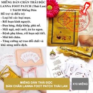 Combo 10 miếng dán thải độc bàn chân Lanna Foot Patch Thái Lan thumbnail