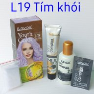 [Tím khối] Kem nhuộm Lavox màu thảo mộc cao cấp 60ml x2 Fashion hair for natural herbs Youth color Extra Lighest Blonde Voilet Blue (L19) thumbnail