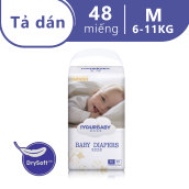 Tã Bỉm dán HELPMATE IYOURBABY Baby Dry Taped Diaper size M48 (Cho bé 6kg - 11kg) - Gói 48 miếng