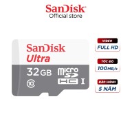 Thẻ Nhớ MicroSDHC SanDisk Ultra 32GB Upto 80MB S - Cam kết hàng chất lượng - Bảo hành 5 năm,THẺ SANDISK 32GB - CHUYÊN D thumbnail