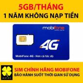 Sim 4G Mobifone Trọn gói 12 tháng MDT250A ( 4gb Tháng) - BẢO HÀNH 1 ĐỔI 1 từ MƯỜNG THANH ROYAL