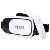 Kính thực tế ảo VR Box phiên bản 1 (Trắng) + Tặng Tay cầm chơi game Bluetooth cho điện thoại