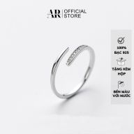 Nhẫn nữ bạc 925 Aura Silver đính đá có thể điều chỉnh size Jinny Ring-N10 thumbnail