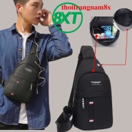 [ Xả Hàng ] Túi đeo chéo nam nữ TC06 vải CANVAS, có lỗ riêng cho tai nghe, túi có 3 ngăn riêng biệt, dây đeo có thể tuỳ chỉnh, túi được thiết kế độc đáo, phong cách thời trang Hàn Quốc thumbnail