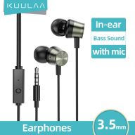 50% OFF Voucher KUULAA Metallic Stereo In-ear Wire Earphone 3.5mm Audio Jack Wired Headphones Built-in Microphone Music Calling Earphone HIFI Sound thumbnail