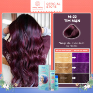Thuốc nhuộm tóc màu tím mận Molokai M-22, thuốc nhuộm tóc tại nhà chứa collagen tảo biển siêu dưỡng - Pretty Valley Store thumbnail