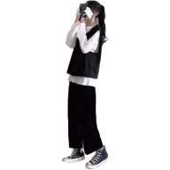 SEt 3 món áo GILE + áo xuông dài tay + quần ống rộng - Shoop Thời trang Hàn Quốc thumbnail