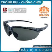 Kính bảo hộ Kings KY712 kính chống bụi siêu nhẹ chống trầy xước mắt kính chống đọng hơi sương chống tia cực tím UV (đen) - Bảo hộ Thinksafe