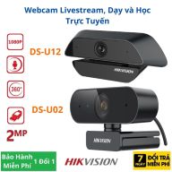 Webcam máy tính laptop livestream có Mic Full HD PC Gaming 1080P, Webcam Máy Tính PC Hikvision DS-U12, DS-U02, Full HD (1920 1080), Bảo Hành 1 Năm thumbnail