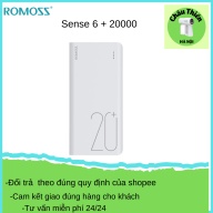 Pin dự phòng 20000 mAh, sạc dự phòng Sense 6+ thương hiệu Romoss có hỗ trợ sạc nhanh thumbnail