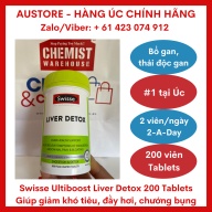 [Bill Úc, Date 05 2024] Swisse Ultiboost Liver Detox 200 Tablets - Viên uống bổ gan & thải độc gan Swisse Liver Detox 200 viên thumbnail