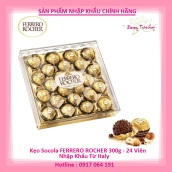 (Date 7 2022) Kẹo Socola FERRERO ROCHER CHOCOLATE 300g (24 Viên) - Nhập Khẩu Từ Italy ( Emmy Tran Shop )