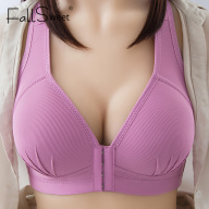 FallSweet Women Comfortable Soft Bra Front-Close Bralette Size 36-46 B C Cup Breathable Underwear Vest Brassiere thumbnail