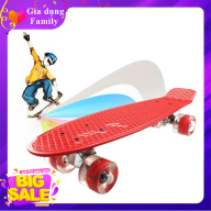 Ván trượt nhựa thể thao cao cấp Skateboard có đèn Led trục kim loại (Kích Thước 56x10x13cm) thumbnail