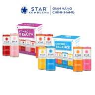 Combo 1 thùng 4 lon trà STAR KOMBUCHA Beauty pack + combo 1 thùng 4 lon trà STAR KOMBUCHA Balance Pack thumbnail