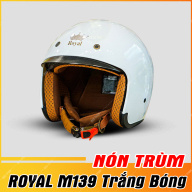 [HCM]Mũ nón bảo hiểm 3 4 kính âm Royal M139 Vàng Trắng Đỏ Đen - Tặng balo rút (Bảo hành trọn đời) thumbnail