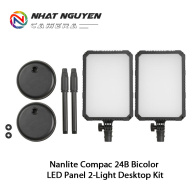 Nanlite Compac 24B Desk Top 2 Kit - Đèn Led Live Stream, Đèn Vlog Nanlite 24B Bi Color - Bảo hành 12 tháng thumbnail