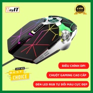 Chuột gaming có dây cao cấp HeyIT có đèn led rgb tự đổi màu cực đẹp, thiết kế gaming độc lạ phù hợp cho các game thủ, có thể điều chỉnh dpi dễ dàng, thích hợp với máy tính, pc, laptop, V8 thumbnail