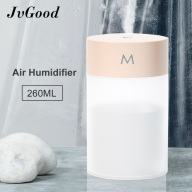 JvGood 260ML Air Humidifiers Mini Humidifier Home Sprayers Essential Oil Diffuser Portable USB Powered Mist Maker Air Treatment Aromatherapy Humidifiers for Home with Colorful Night Light thumbnail
