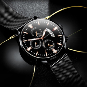 Đồng hồ nam ECONOMICXI dây thép mành đen mẫu HOT 2022 (full hộp) RS0028