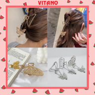 Kẹp tóc càng cua kim loại có tua rua hình bướm kiểu dáng Hàn Quốc KT21 thumbnail